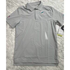 Nike NFL Miami Dolphins NFL On Field Dri-Fit Polo Men Small Gray CW8358 007 NEW